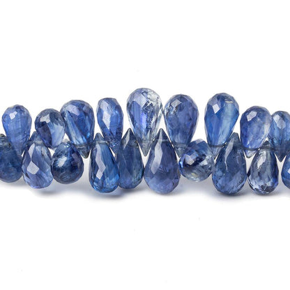 5x4-12x7mm Kyanite Tear Drop Briolette 8 inch 75 pieces