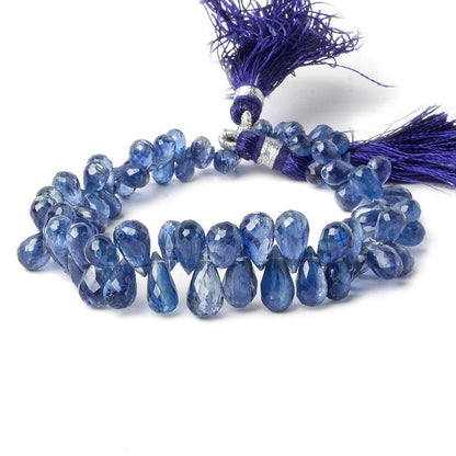 5x4-12x7mm Kyanite Tear Drop Briolette 8 inch 75 pieces