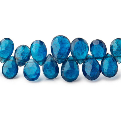 6x4-10x7mm Neon Apatite Faceted Pear Beads 8.5 inch 64 pieces AAA