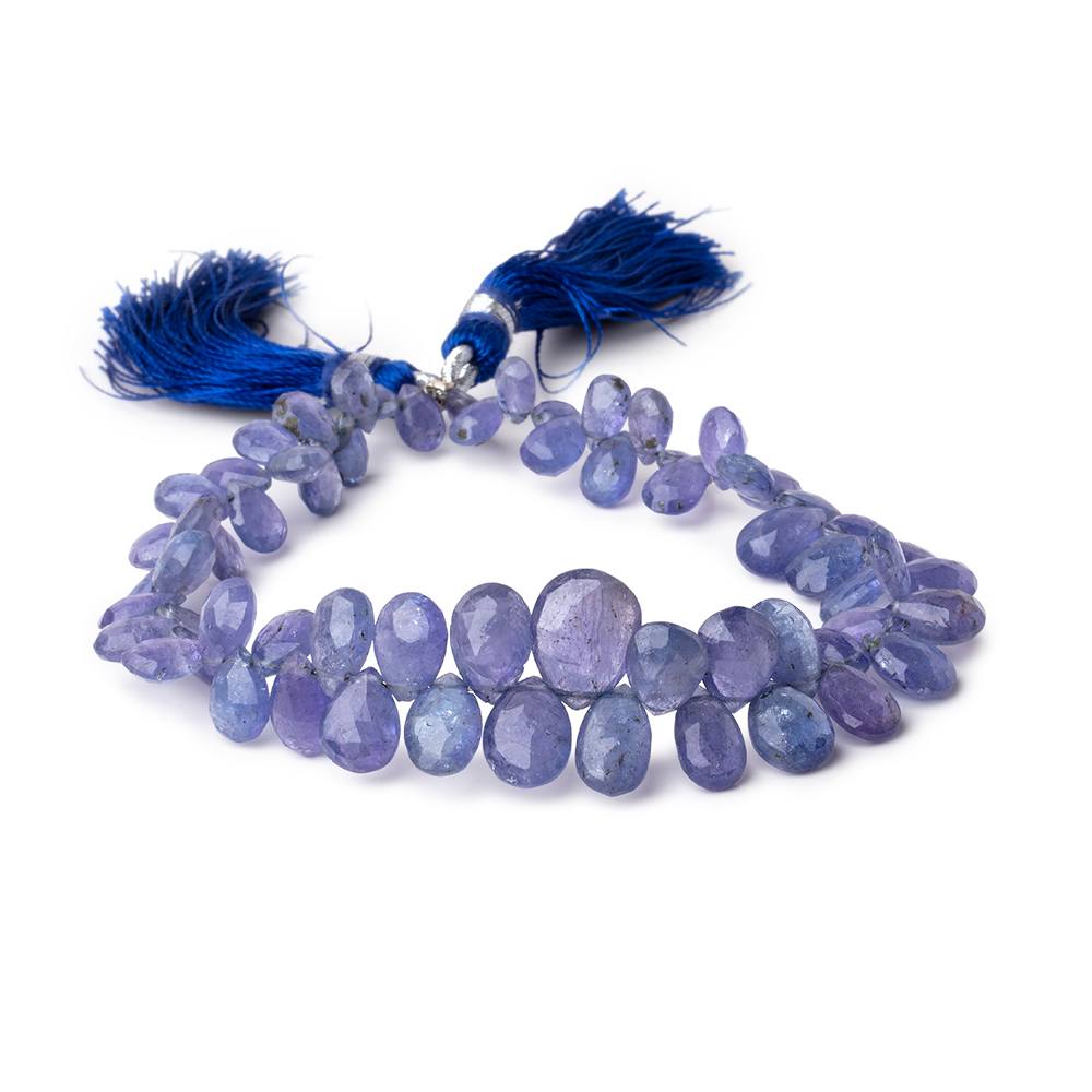 6x4-10x7mm Tanzanite Faceted Pear Beads 9 inch 80 pieces