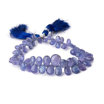6x4-10x7mm Tanzanite Faceted Pear Beads 9 inch 80 pieces