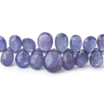 6x4-10x7mm Tanzanite Faceted Pear Beads 9 inch 80 pieces