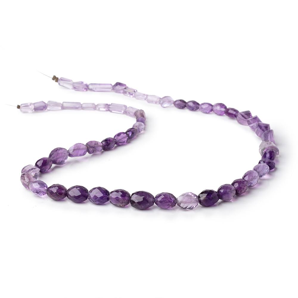 6x4-11x7mm Shaded Amethyst Multiple Shaped Beads 16 inch 53 pieces