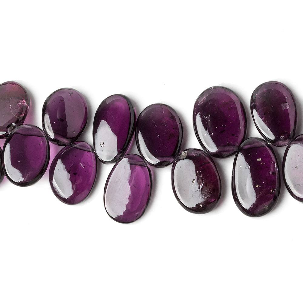 6x4-12x9mm Rhodolite Garnet top drilled plain Oval beads 34 inch 205 pieces AAA