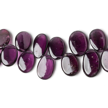 6x4-12x9mm Rhodolite Garnet top drilled plain Oval beads 34 inch 205 pieces AAA