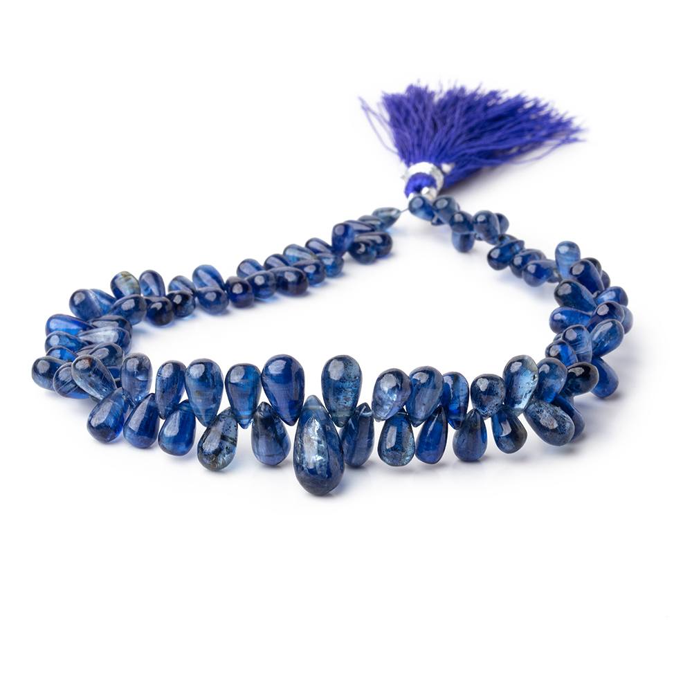 6x4-15x7mm Kyanite Plain Tear Drop Beads 10 inch 96 pieces AAA