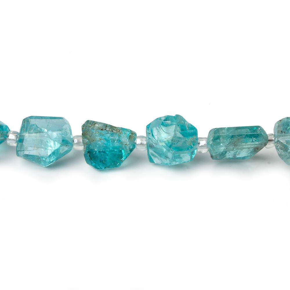 6x4-15x9mm Apatite faceted nugget beads 14.5 inch 31 pieces