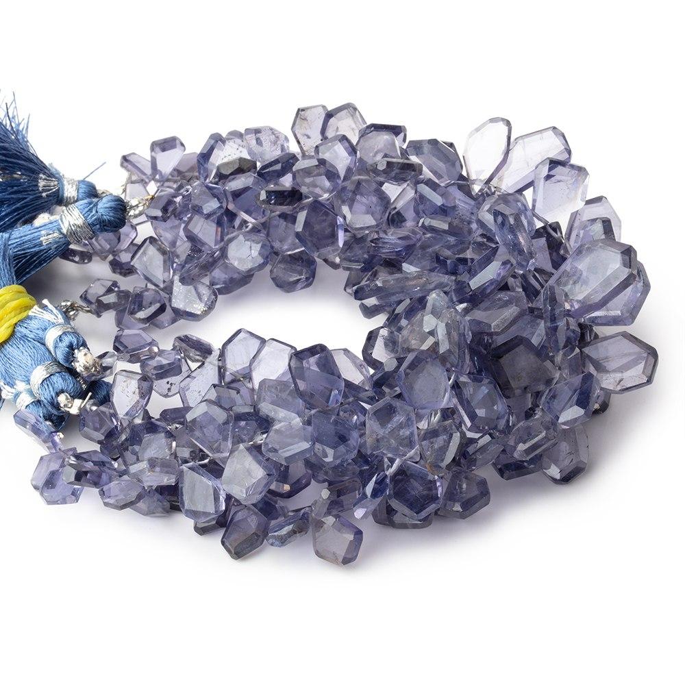 6x4-16x10mm Iolite Faceted Freeform Beads 7 inch 62 pieces
