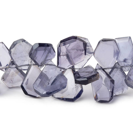 6x4-16x10mm Iolite Faceted Freeform Beads 7 inch 62 pieces