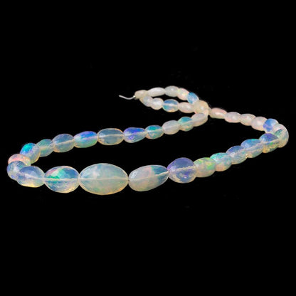 6x4-17x11mm Ethiopian Opal Straight Drill Faceted Nuggets 17 inch 42 beads AA