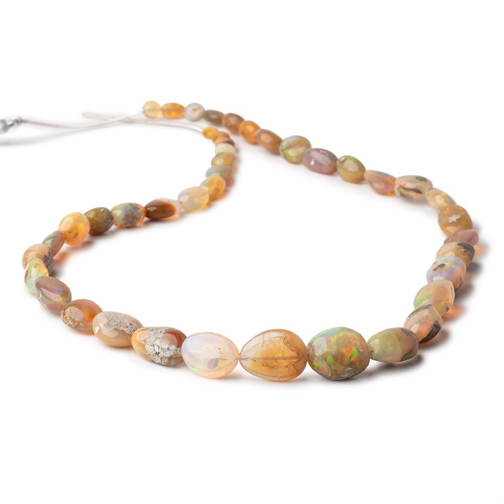 6x4-17x13mm Golden Ethiopian Opal Plain Nugget Beads 20 inch 42 pieces AA