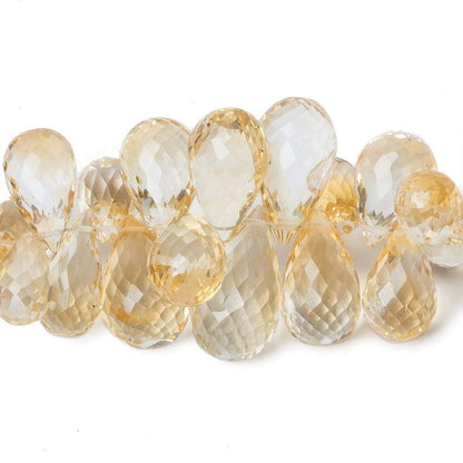 6x4-19.5x10mm Citrine Tear Drop Briolette 7.5 inch 66 pieces