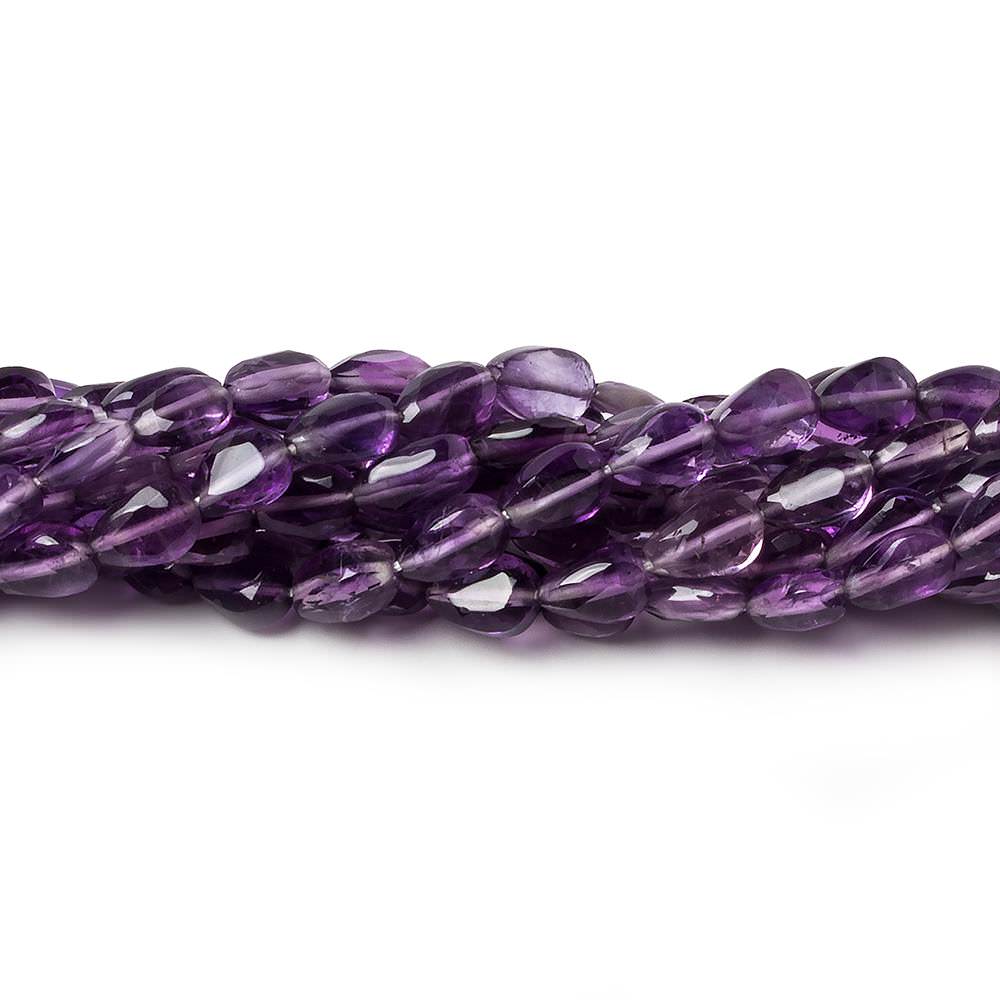 6x4-7x4mm Shaded Amethyst straight drilled faceted pears 14 inch 55 beads