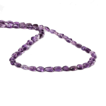 6x4-7x4mm Shaded Amethyst straight drilled faceted pears 14 inch 55 beads