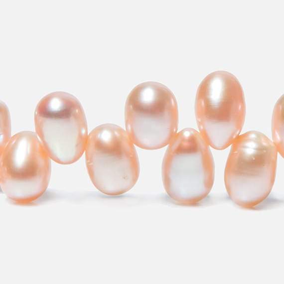 5x7mm Peach Top Drilled Oval Freshwater Pearls 15.5 inch 90 pcs