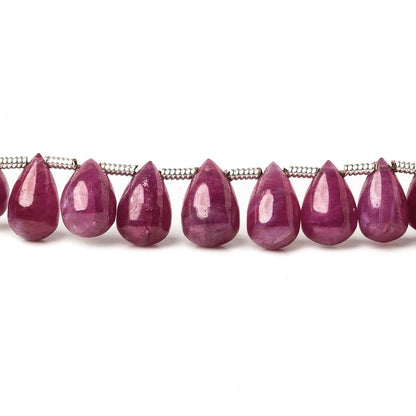 6x4-8.5x5mm Ruby Plain Tear Drops 8 inch 40 beads A