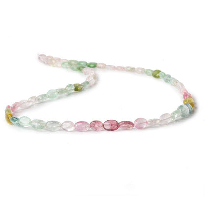 6x4-8x5mm Multi Color Afghani Tourmaline Plain Oval Beads 16.5 inch 63 pieces