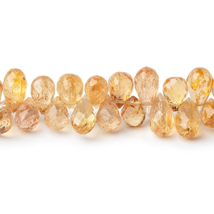6x4-9x5mm Imperial Topaz Faceted Tear Drop Beads 7.75 inch 80 pieces