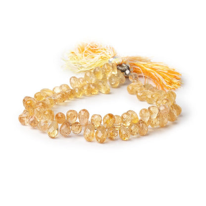 6x4-9x5mm Imperial Topaz Faceted Tear Drop Beads 7.75 inch 80 pieces