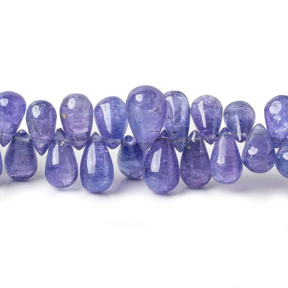 6x4-9x6mm Tanzanite plain Tear Drop Beads 18 inch 198 pieces AA