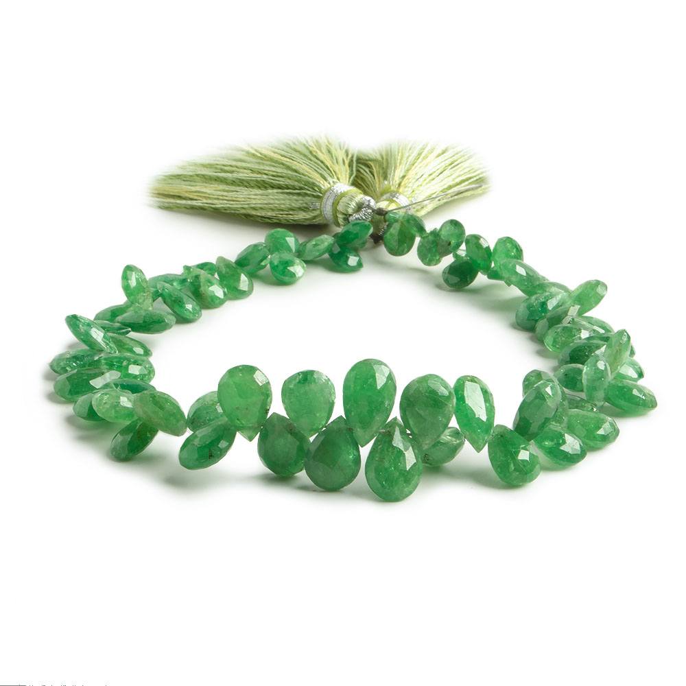 6x4-9x6mm Tsavorite Garnet Pear Briolette 8 inch 72 pieces