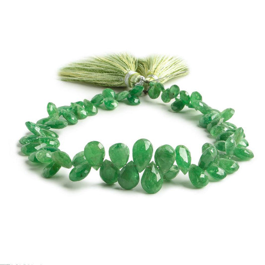 6x4-9x6mm Tsavorite Garnet Pear Briolette 8 inch 72 pieces