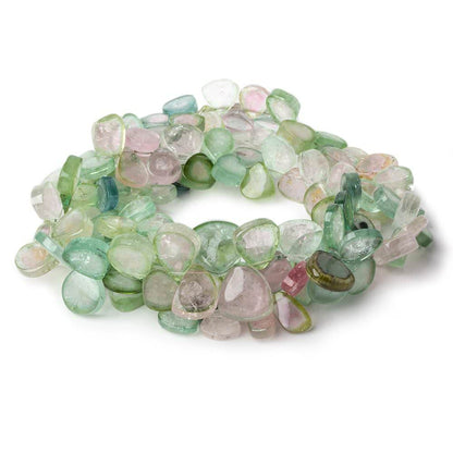 6x4.5-10x10mm MultiColor & Watermelon Afghani Tourmaline Freeforms 19 inch 147 beads AAA