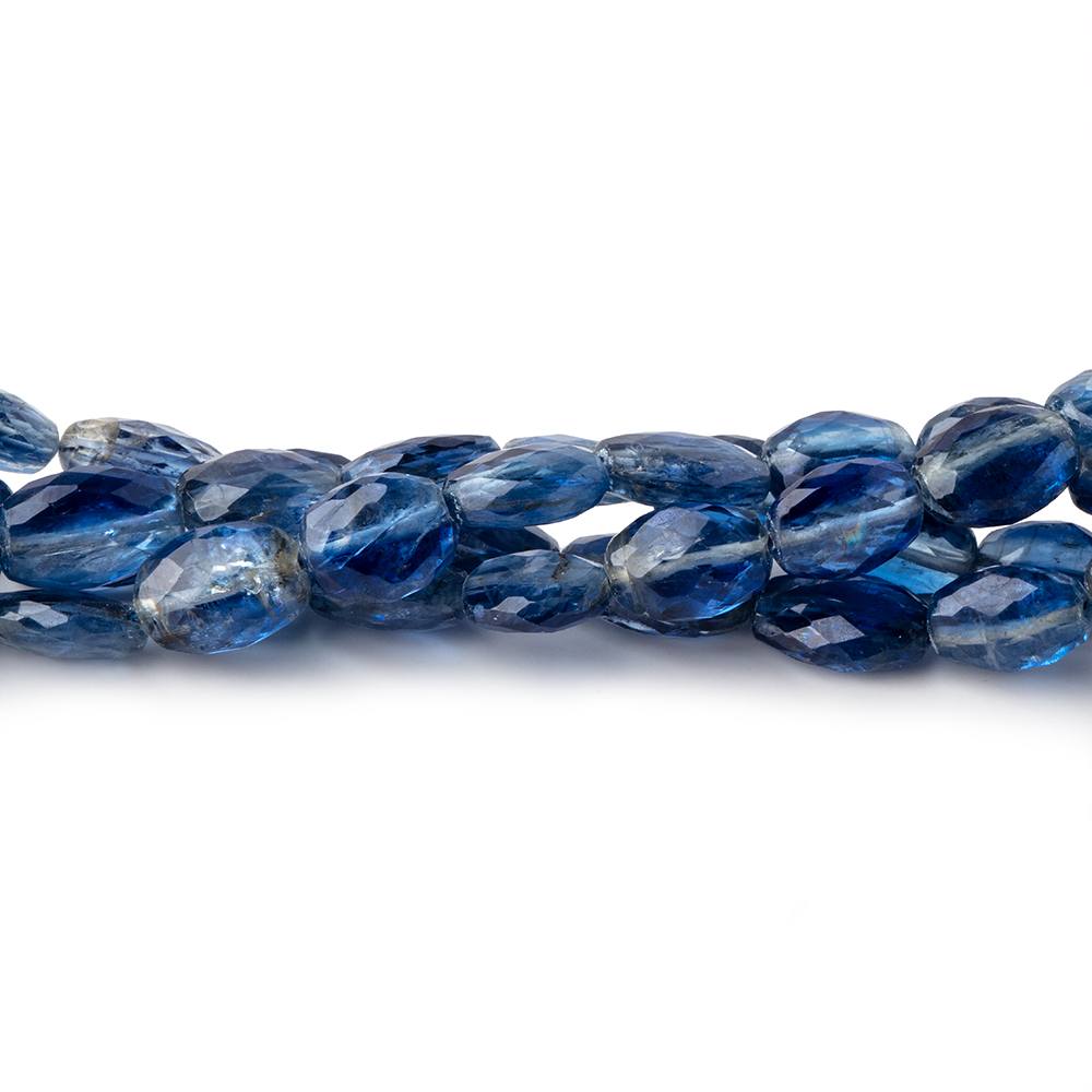 6x4.5-8.5x6mm Kyanite straight drilled faceted oval beads 17 inch 61 pieces