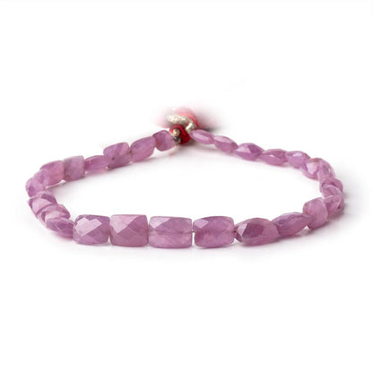 6x4.5-8.5x6mm Ruby Faceted Rectangle Beads 8 inch 28 pieces