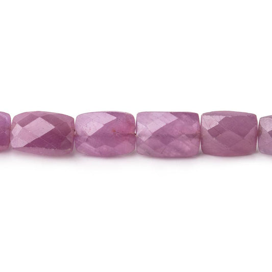 6x4.5-8.5x6mm Ruby Faceted Rectangle Beads 8 inch 28 pieces