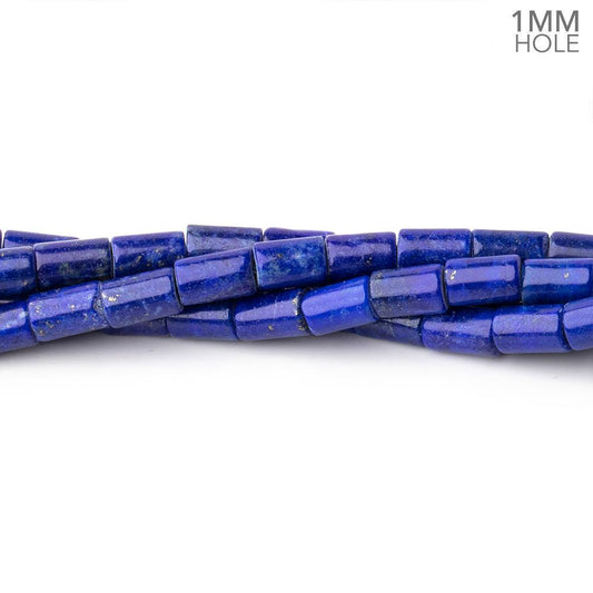 6x4mm Lapis Lazuli Plain Tube Beads 16 inch 65 pieces AA
