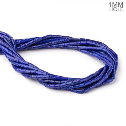6x4mm Lapis Lazuli Plain Tube Beads 16 inch 65 pieces AA