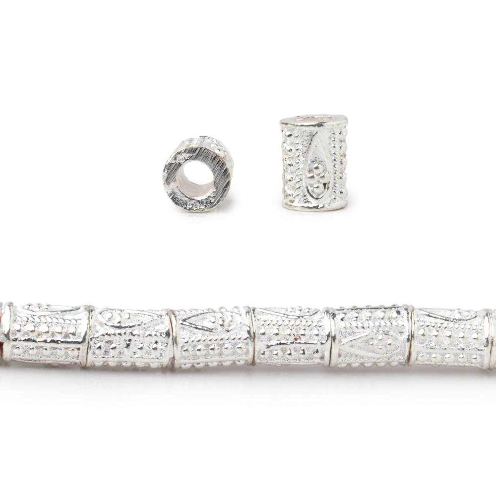 6x4mm Teardrop Design Tube Beads 8 inch 33 pieces