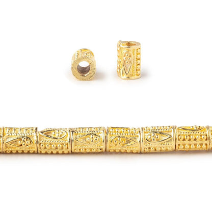 6x4mm Teardrop Design Tube Beads 8 inch 33 pieces