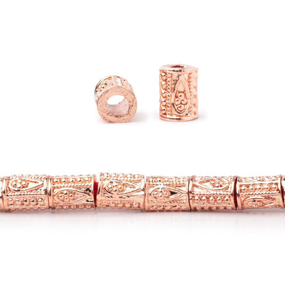 6x4mm Teardrop Design Tube Beads 8 inch 33 pieces