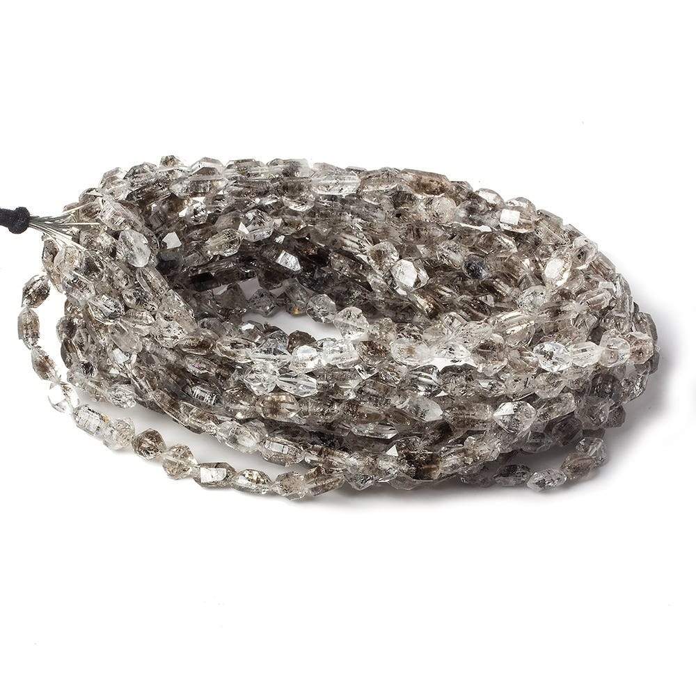 6x4x3mm Double Terminated Quartz Beads Natural Crystals 16 inch 64 pieces