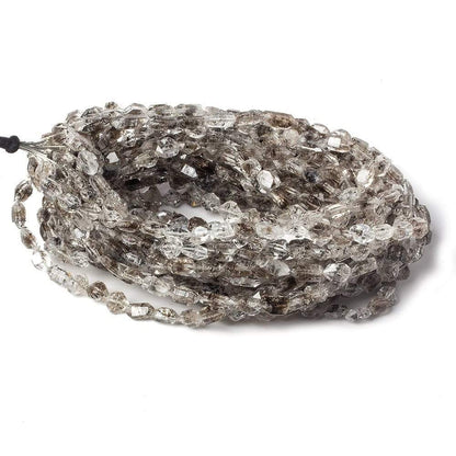 6x4x3mm Double Terminated Quartz Beads Natural Crystals 16 inch 64 pieces