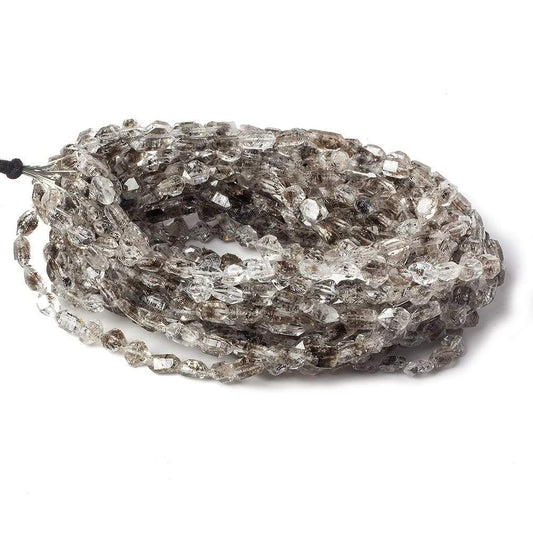 6x4x3mm Double Terminated Quartz Beads Natural Crystals 16 inch 64 pieces