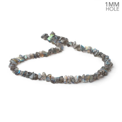 6x5-10x4mm Labradorite Plain Nugget 16 inch 78 Beads 1mm Hole