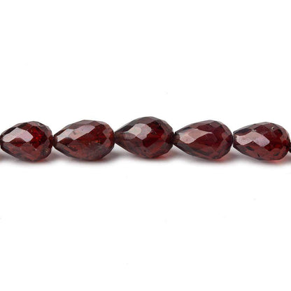 6x5-10x6mm Garnet Straight Drilled Faceted Tear Drops 16 inch 46 pieces AA