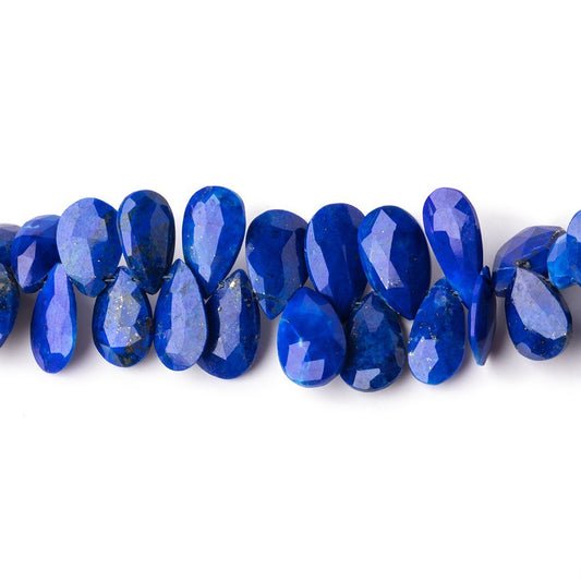 6x5-10x6mm Lapis Lazuli Faceted Pear Beads 7 inch 72 pieces