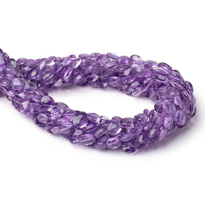 6x5-10x8mm Amethyst Faceted Oval Beads 15.5 inch 52 pieces