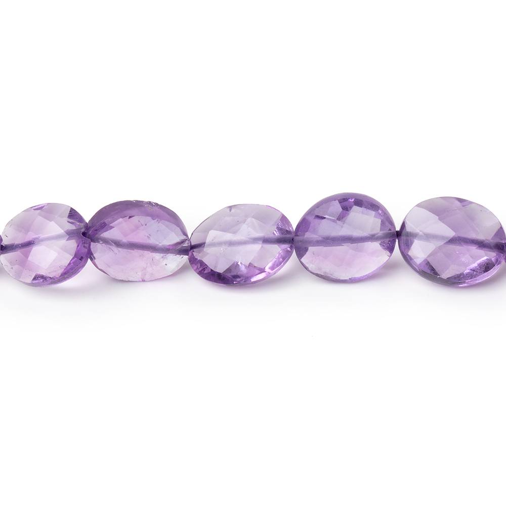 6x5-10x8mm Amethyst Faceted Oval Beads 15.5 inch 52 pieces