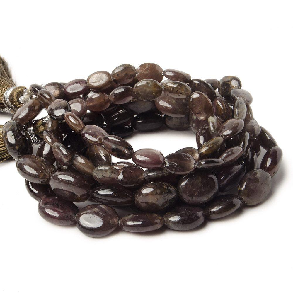 6x5-10x8mm Chocolate Sapphire plain oval beads 19 inches 62 pieces AAA