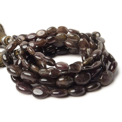 6x5-10x8mm Chocolate Sapphire plain oval beads 19 inches 62 pieces AAA