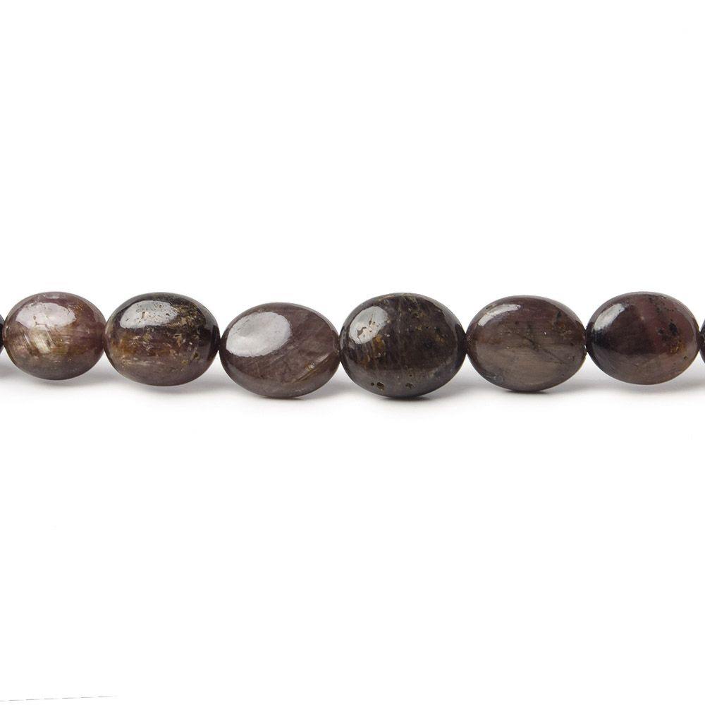 6x5-10x8mm Chocolate Sapphire plain oval beads 19 inches 62 pieces AAA