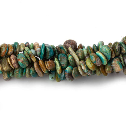 6x5-11x6mm Blue Peruvian Opal ( Opalina )  plain chip nugget beads 16 inch