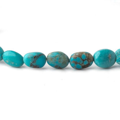6x5-11x9mm Sleeping Beauty Turquoise with Pyrite plain nugget beads 17.5 inch 50 pcs