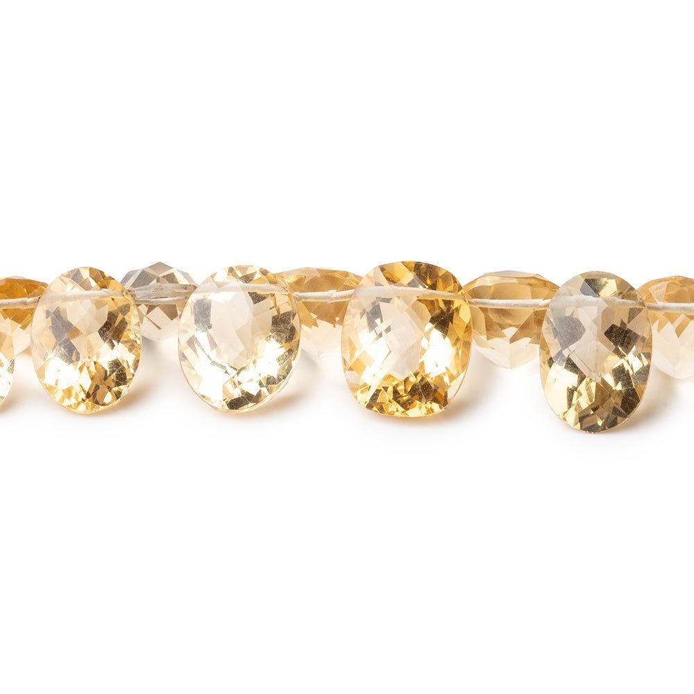 6x5-12x9mm Citrine Pavilion Faceted Oval Beads 5.5 inch 29 pieces AAA