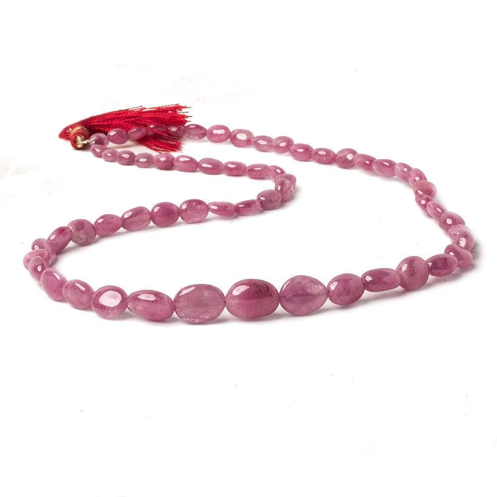 6x5-13x9mm Burmese Ruby plain nugget beads 19 inch 59 pieces